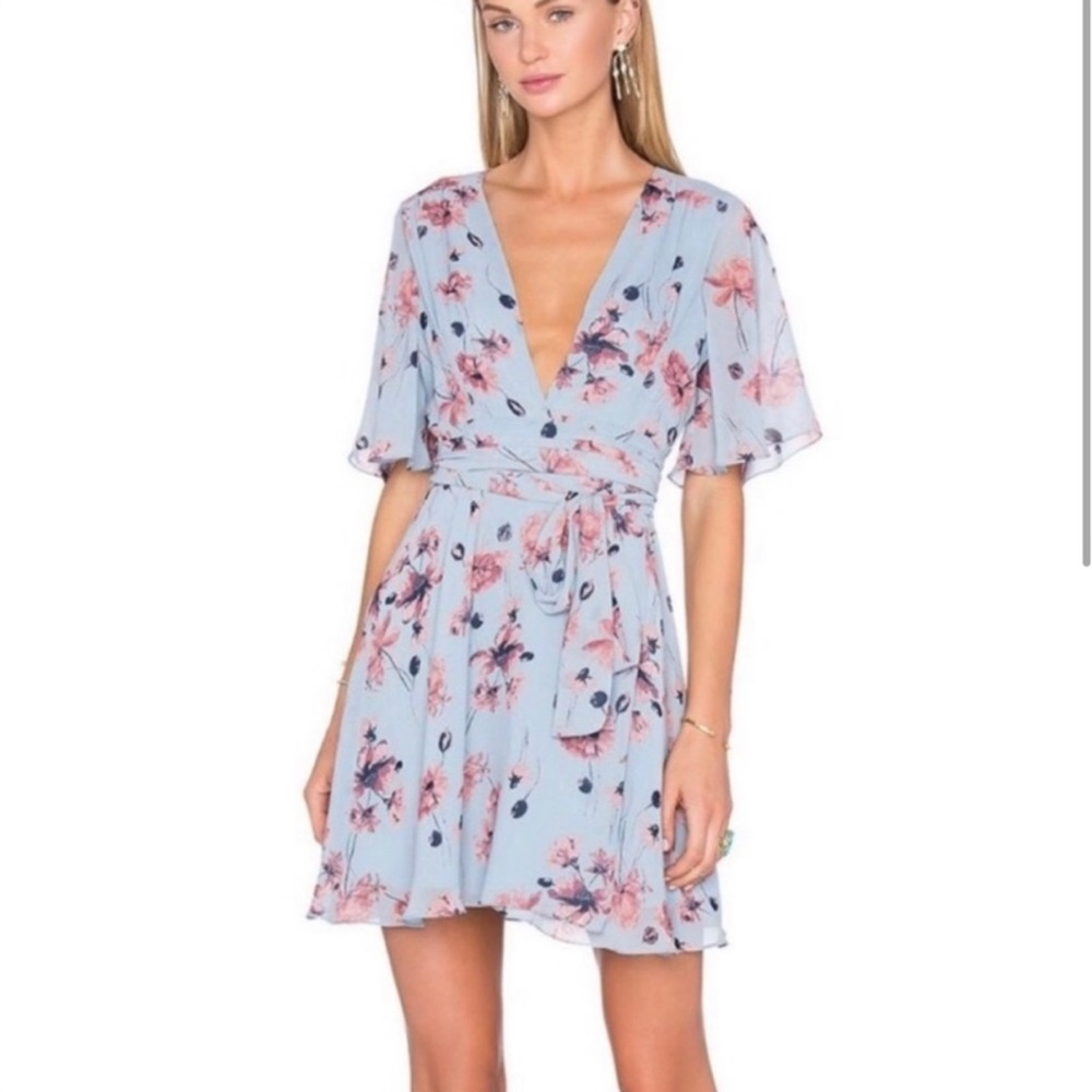 Revolve x House of Harlow Harper Floral Wrap Dress Size S